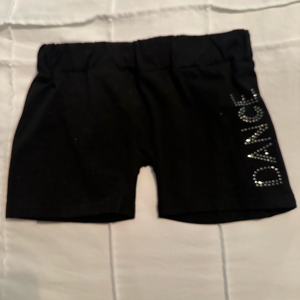 Girls Black Dance Shorts for Kids